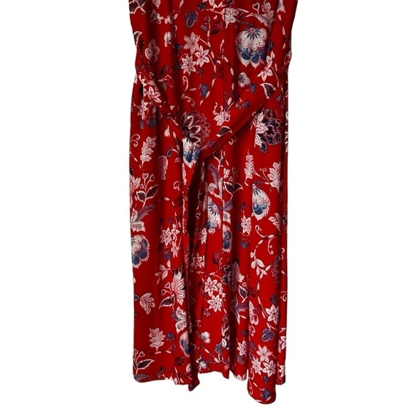 Talbots Red Floral Short Sleeve Dress, Friends Style, 8 - Picture 4 of 10